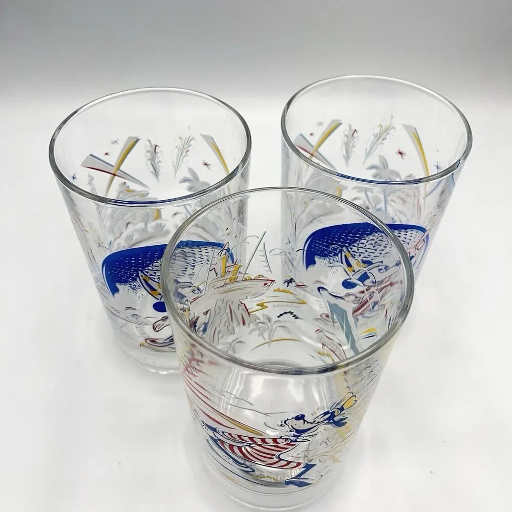 McDonald's WALT DISNEY World 25th Anniversary Glasses Lot Of 3